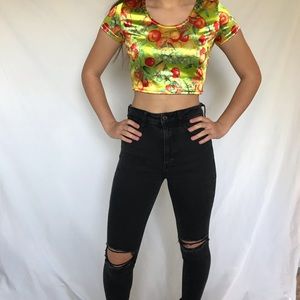 Darling Vintage Matching Fruit Crop Top!!!